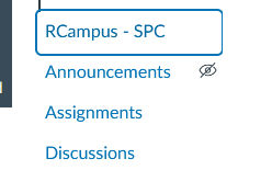 Canvas navigation bar - RCampus SPC